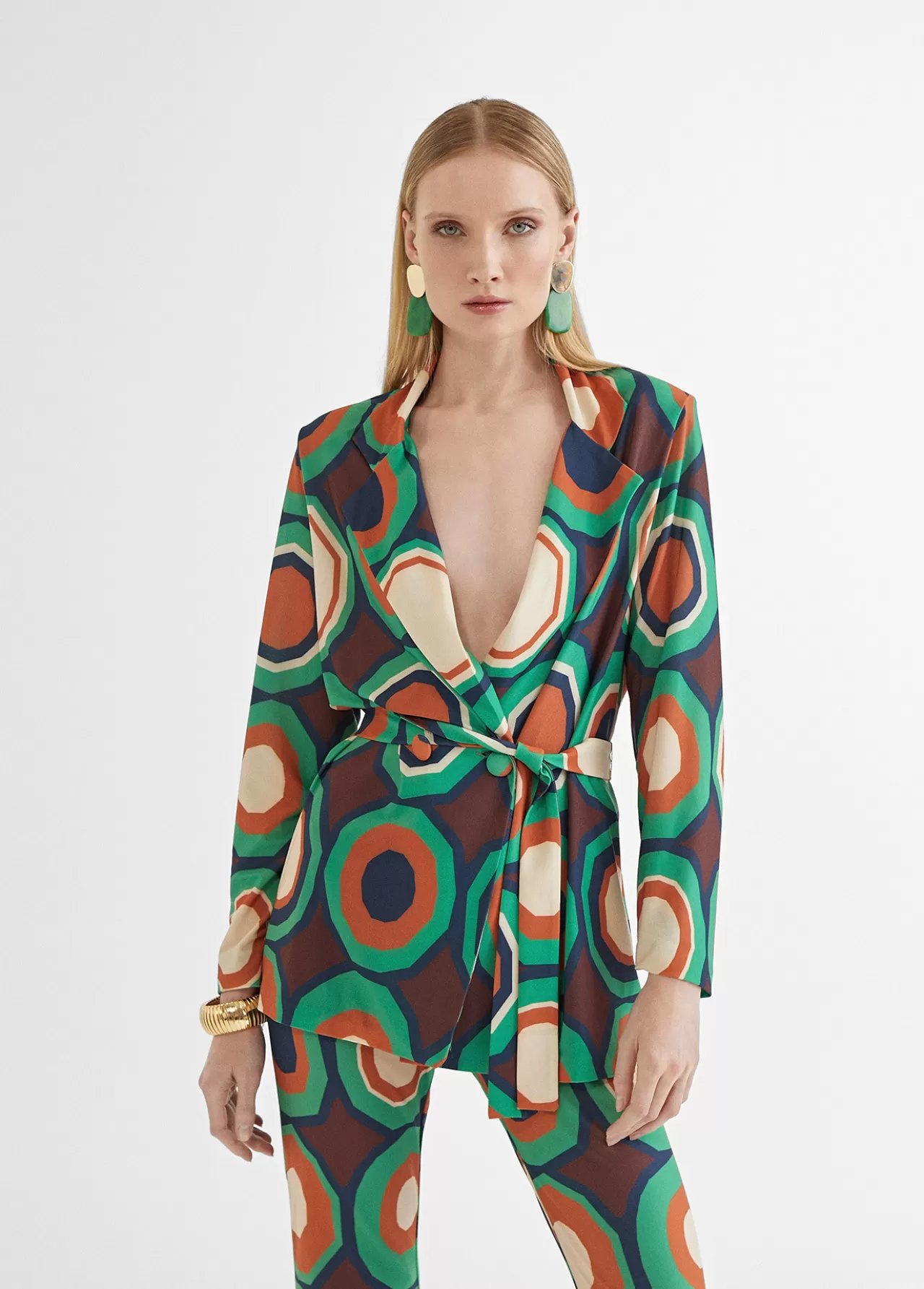 Lola Casademunt Americana punto retro VERDE-NARANJA Hot