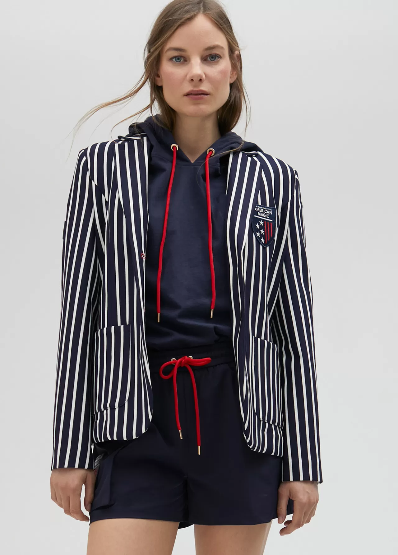 Lola Casademunt Blazer rayas bicolor de edición limitada - Lola Casademunt AZUL-BLANCO Shop