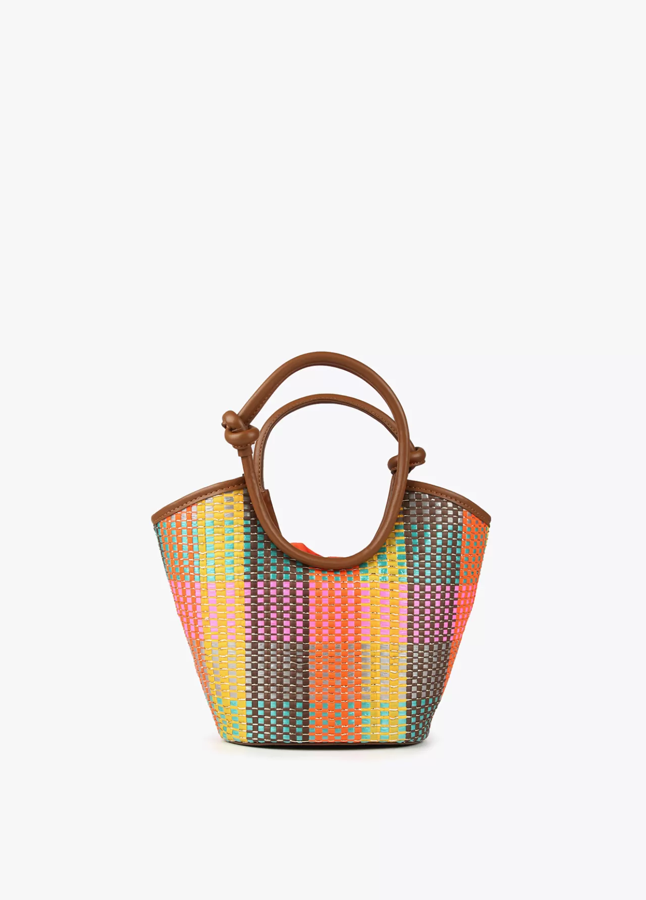 Lola Casademunt Bolso bandolera tipo cesta multicolor MARRON-NARANJA Hot