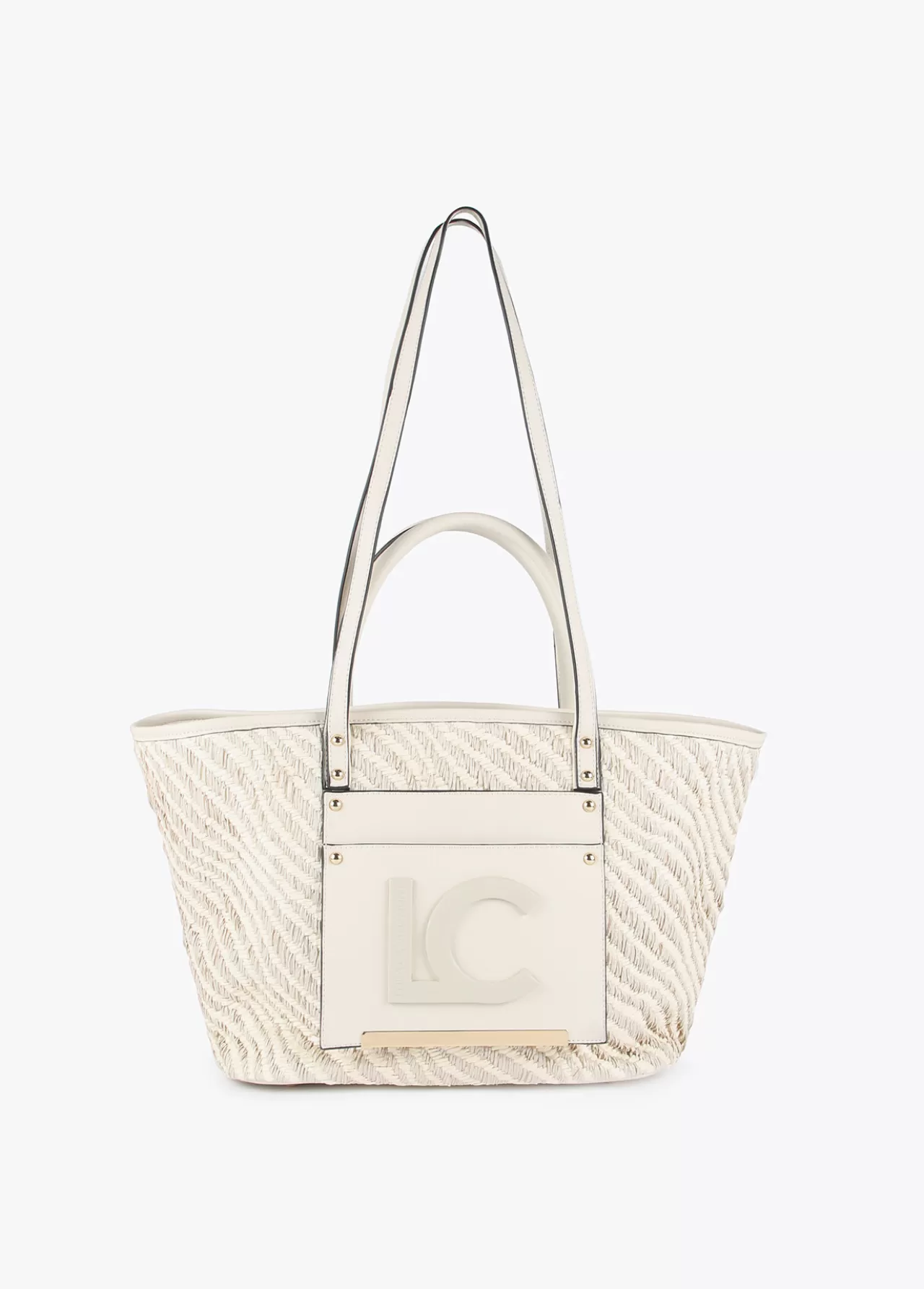 Lola Casademunt Bolso shopper tipo cesta NEGRO-BLANCO Best Sale