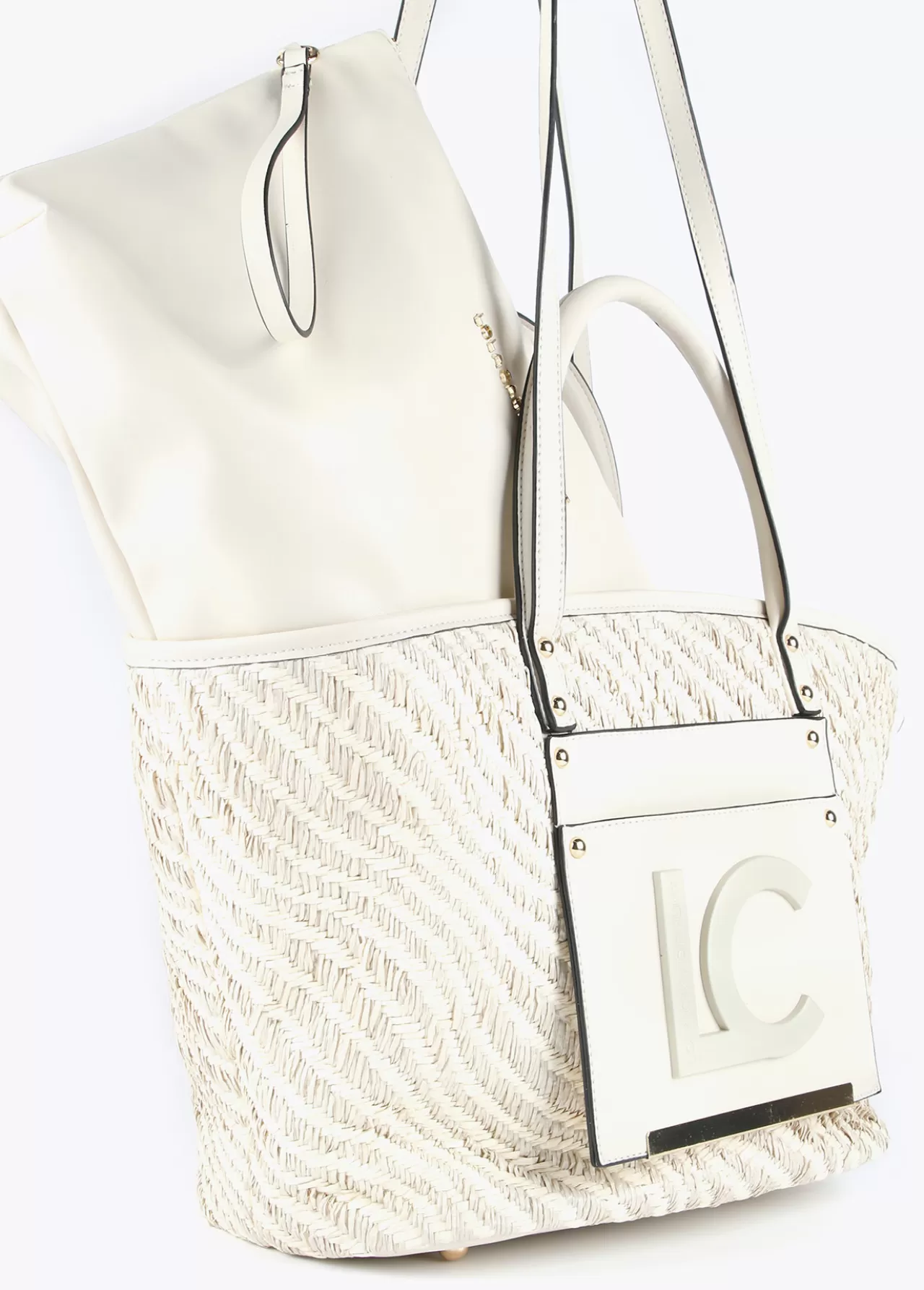 Lola Casademunt Bolso shopper tipo cesta NEGRO-BLANCO Best Sale