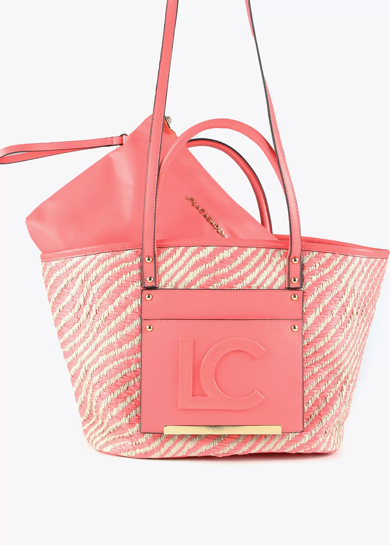 Lola Casademunt Bolso shopper tipo cesta NEGRO-BLANCO Fashion