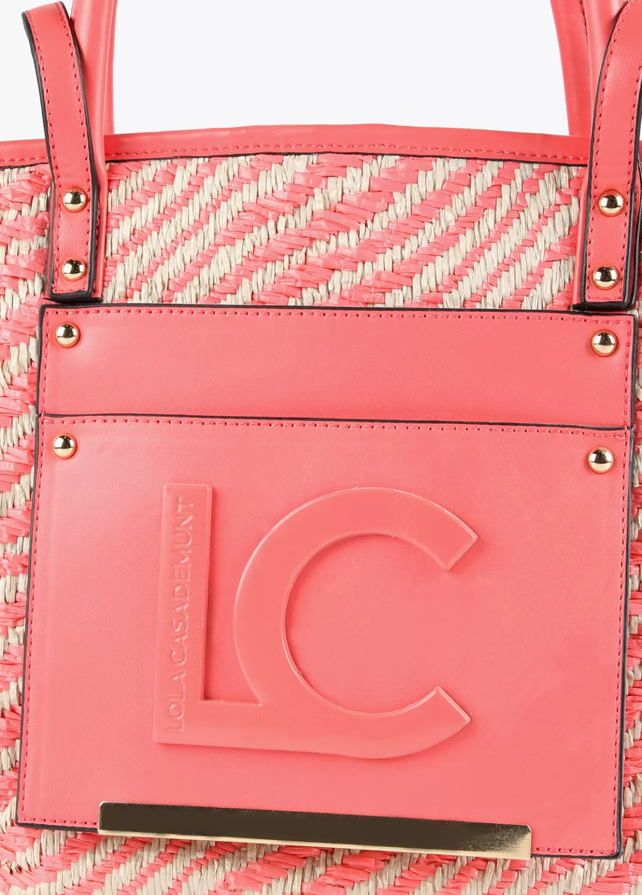 Lola Casademunt Bolso shopper tipo cesta NEGRO-BLANCO Fashion