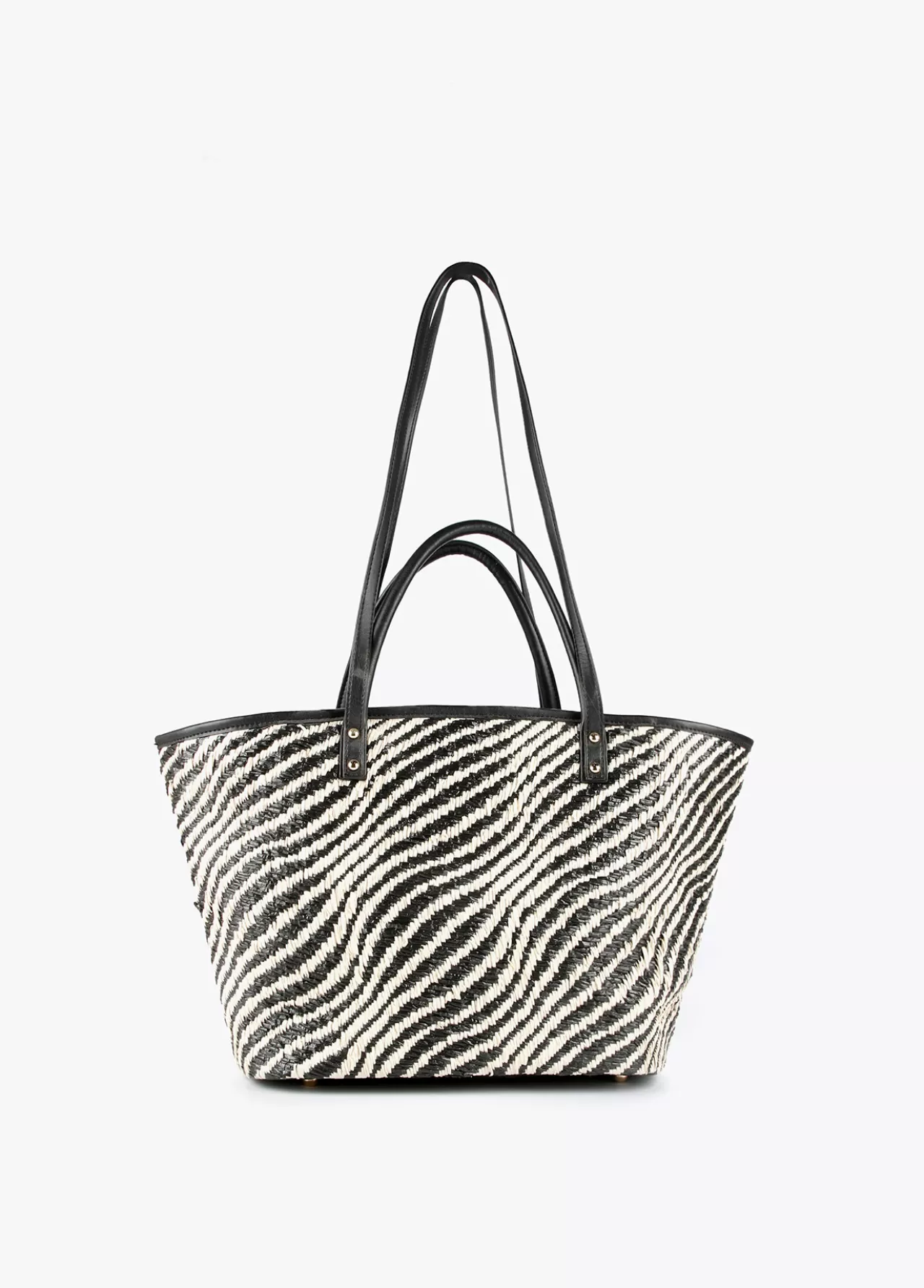 Lola Casademunt Bolso shopper tipo cesta NEGRO-BLANCO Hot