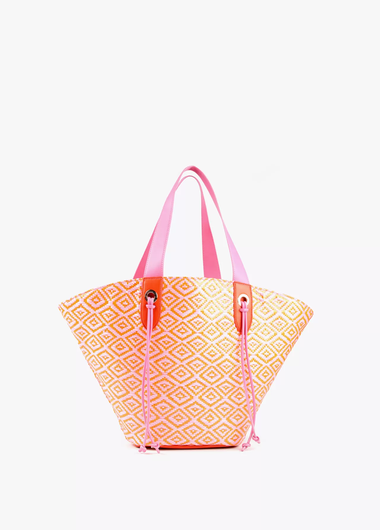 Lola Casademunt Bolso tipo cesta en efecto rafia bicolor NEGRO-CRUDO Cheap
