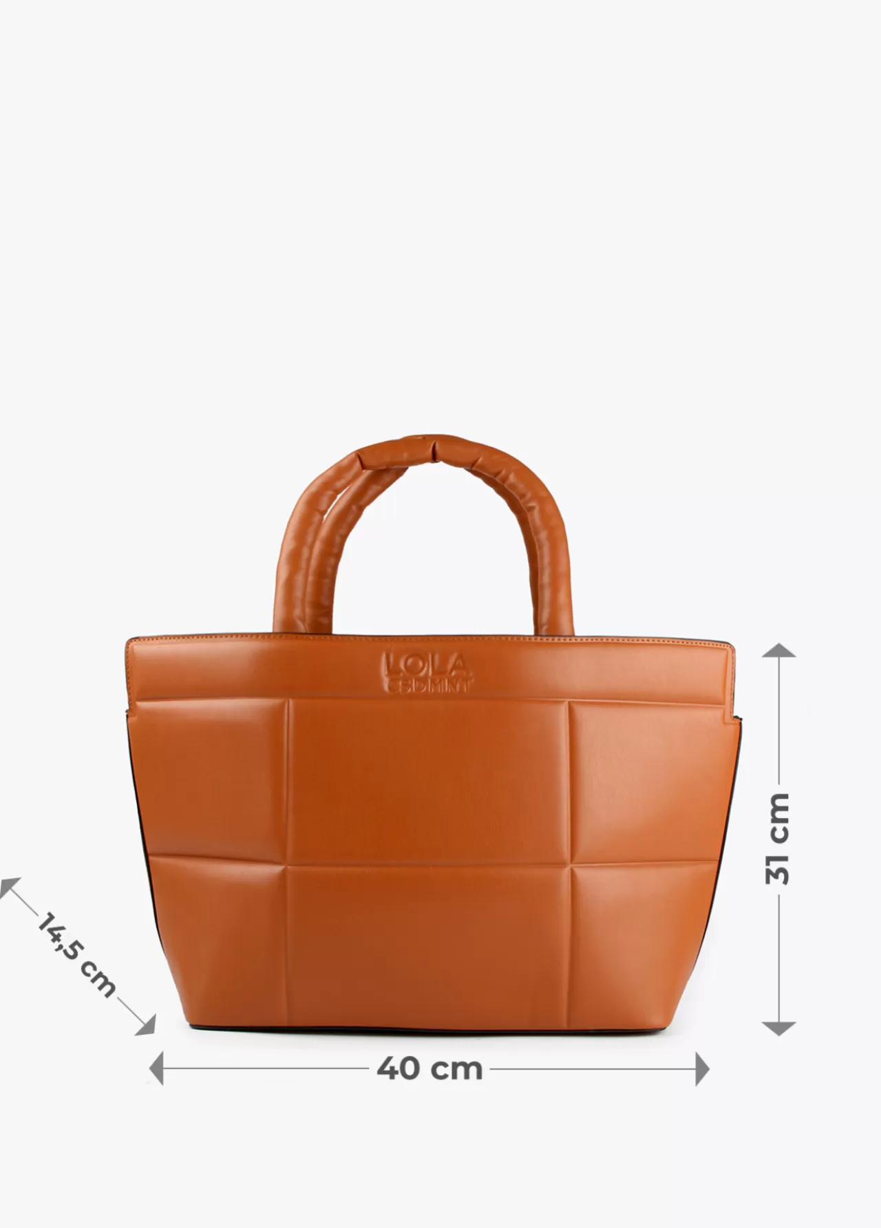 Lola Casademunt Bolso tipo shopper acolchado CAMEL Best Sale