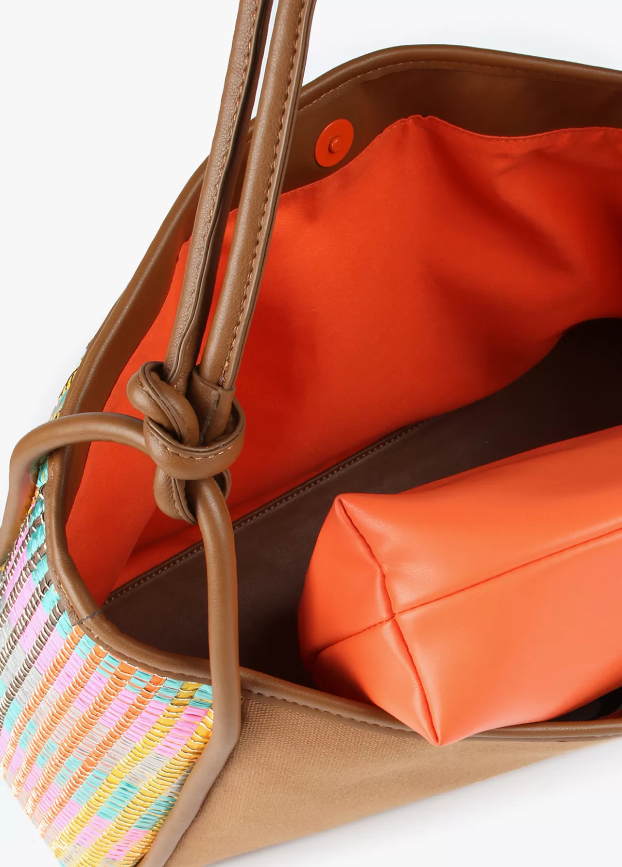 Lola Casademunt Bolso tipo shopper multicolor MARRON-NARANJA Fashion