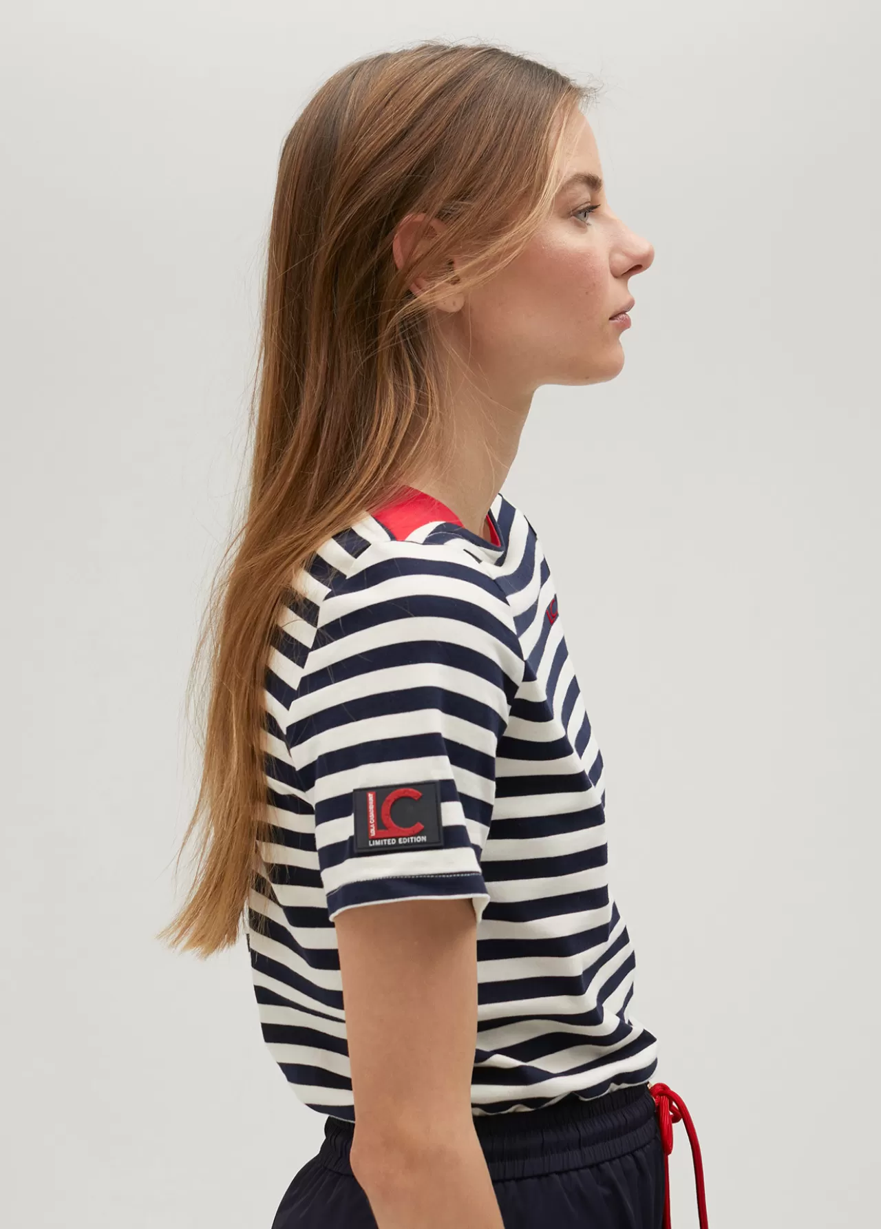 Lola Casademunt Camiseta rayas manga corta en algodón 100% - Lola Casademunt AZUL-BLANCO Clearance