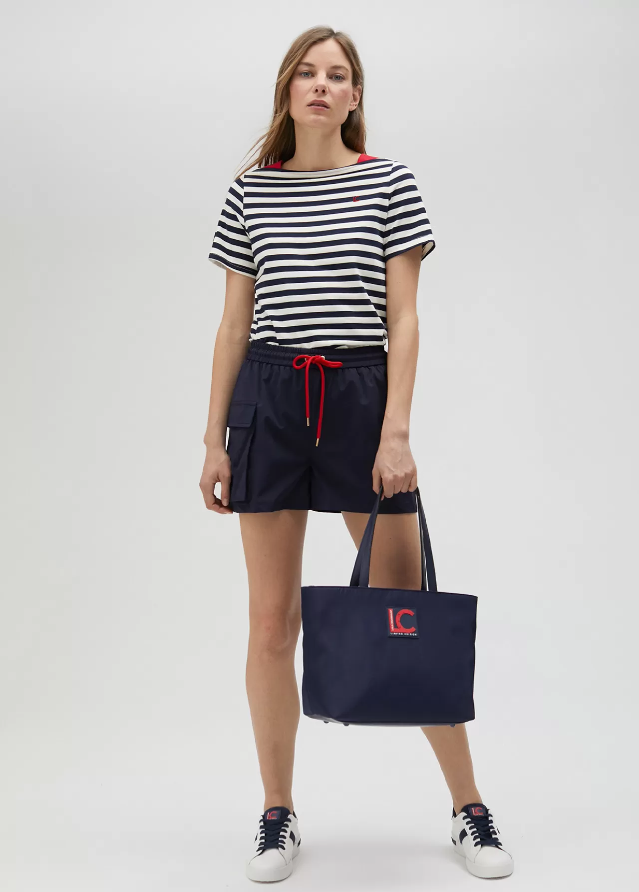 Lola Casademunt Camiseta rayas manga corta en algodón 100% - Lola Casademunt AZUL-BLANCO Clearance