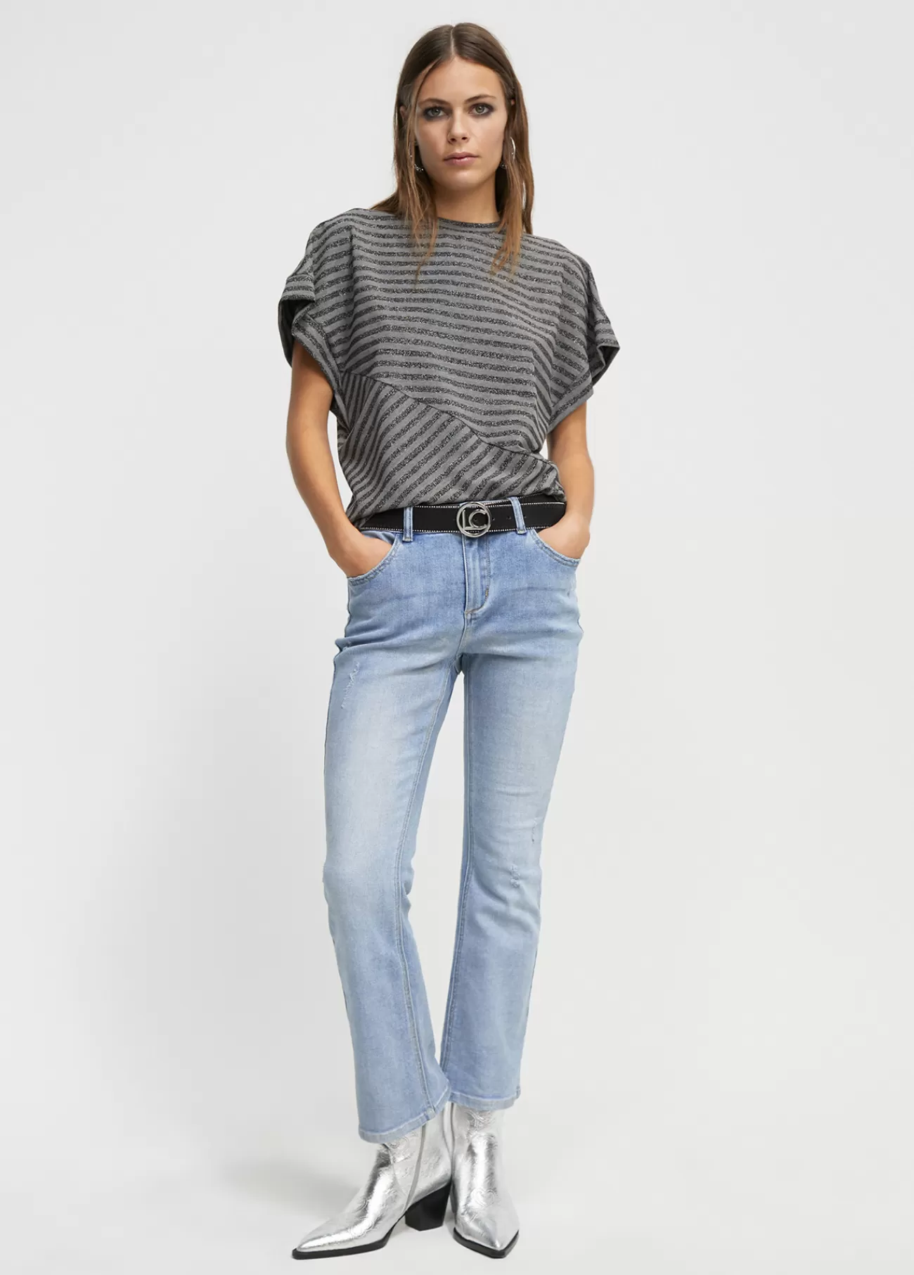 LOLA CASADEMUNT Camiseta rayas manga sisa> Camisetas Y Tops