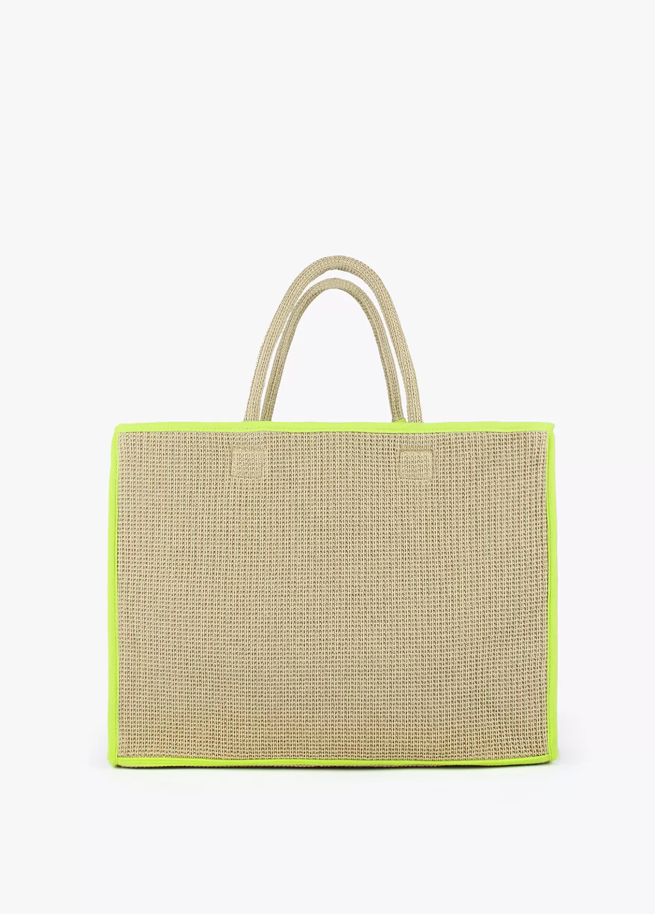 Lola Casademunt Capazo con ribetes color fluor MARRON-NEGRO Discount
