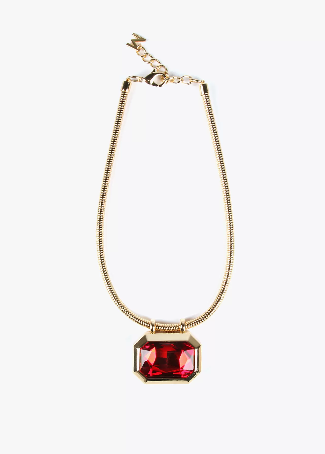 Lola Casademunt Collar dorado con colgante ROJO Best Sale