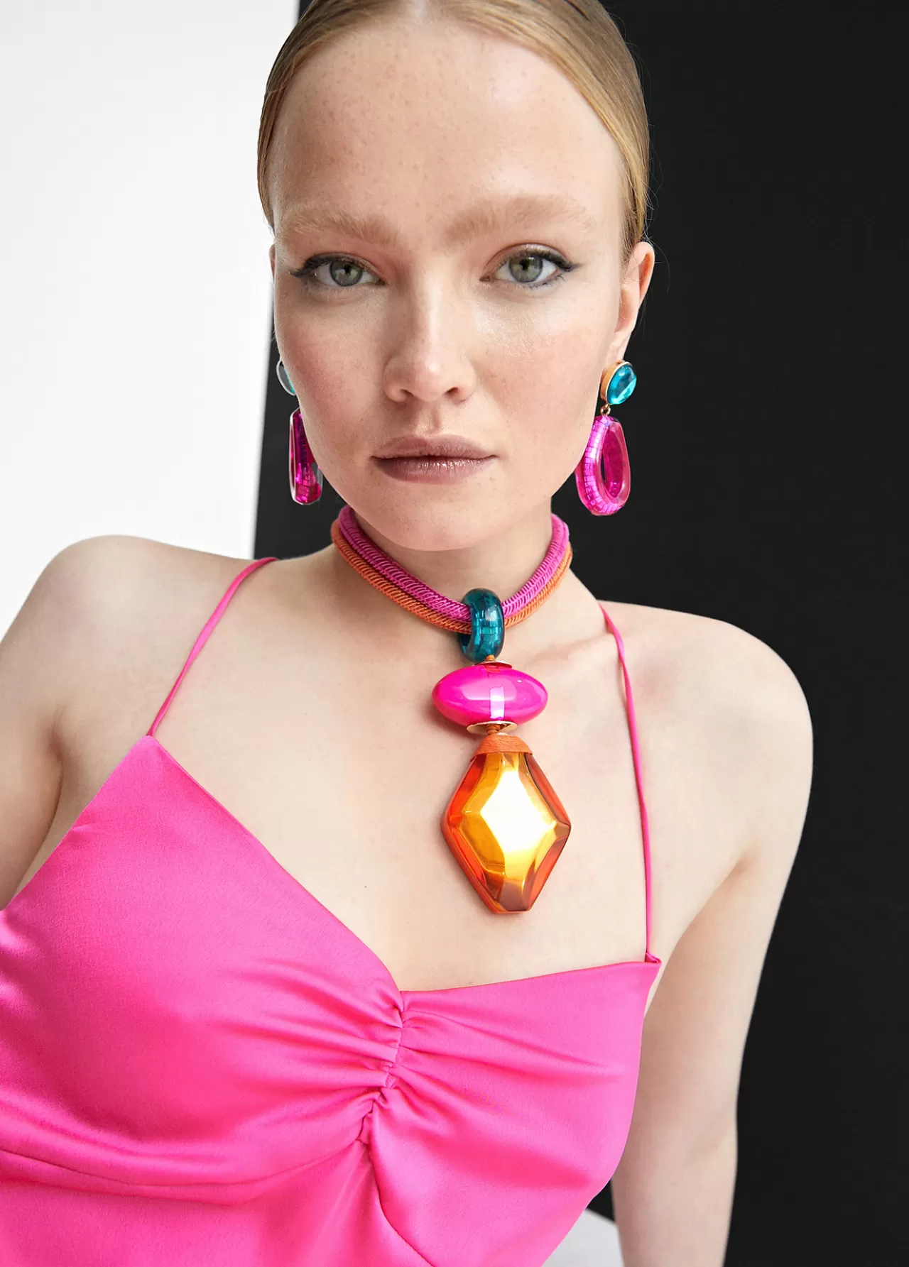 Lola Casademunt Collar maxi piezas de colores NARANJA Cheap