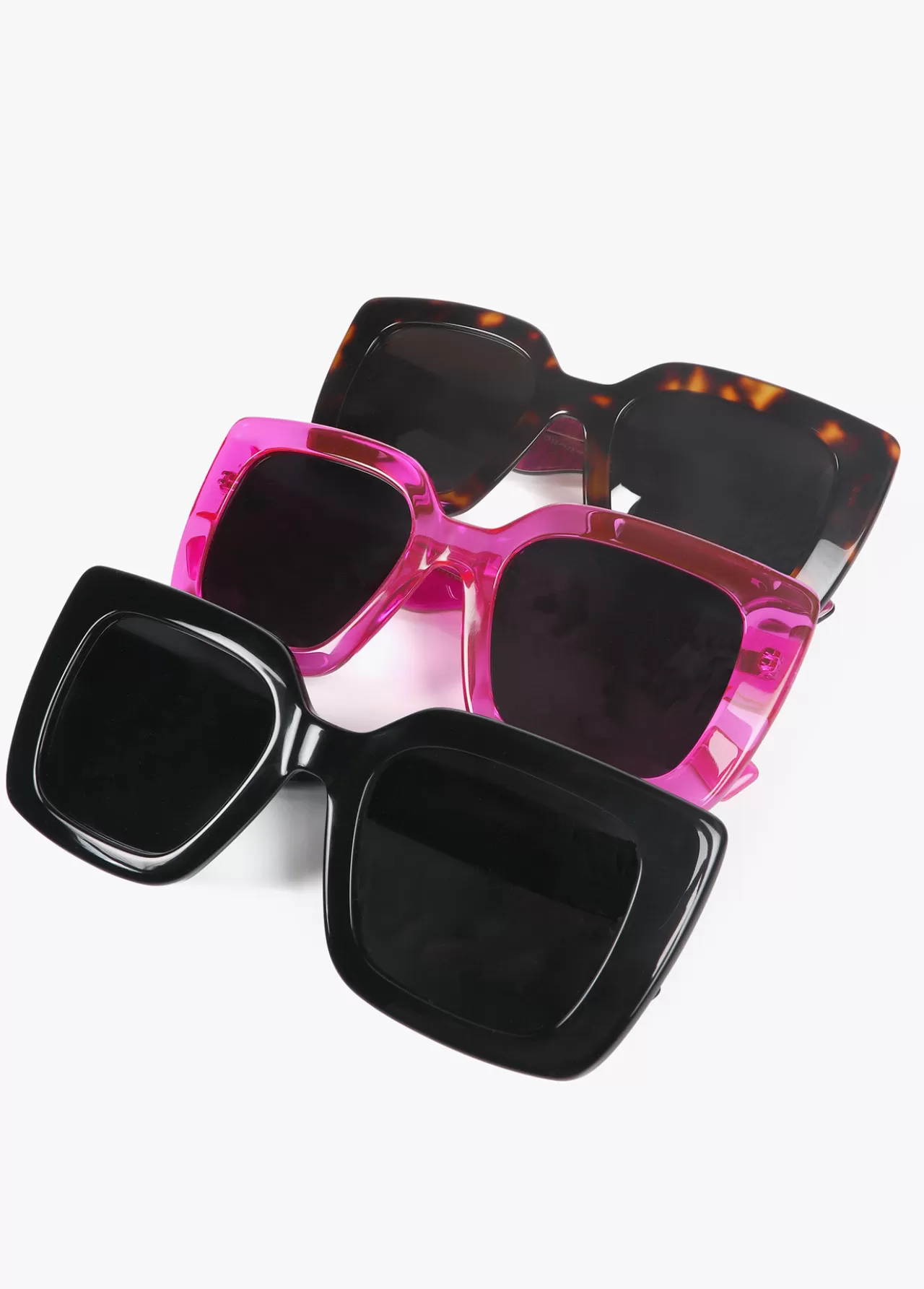 Lola Casademunt Gafas de sol fabricadas en acetato con forma cuadrada. Varillas personalizadas. NEGRO-MARRON Clearance