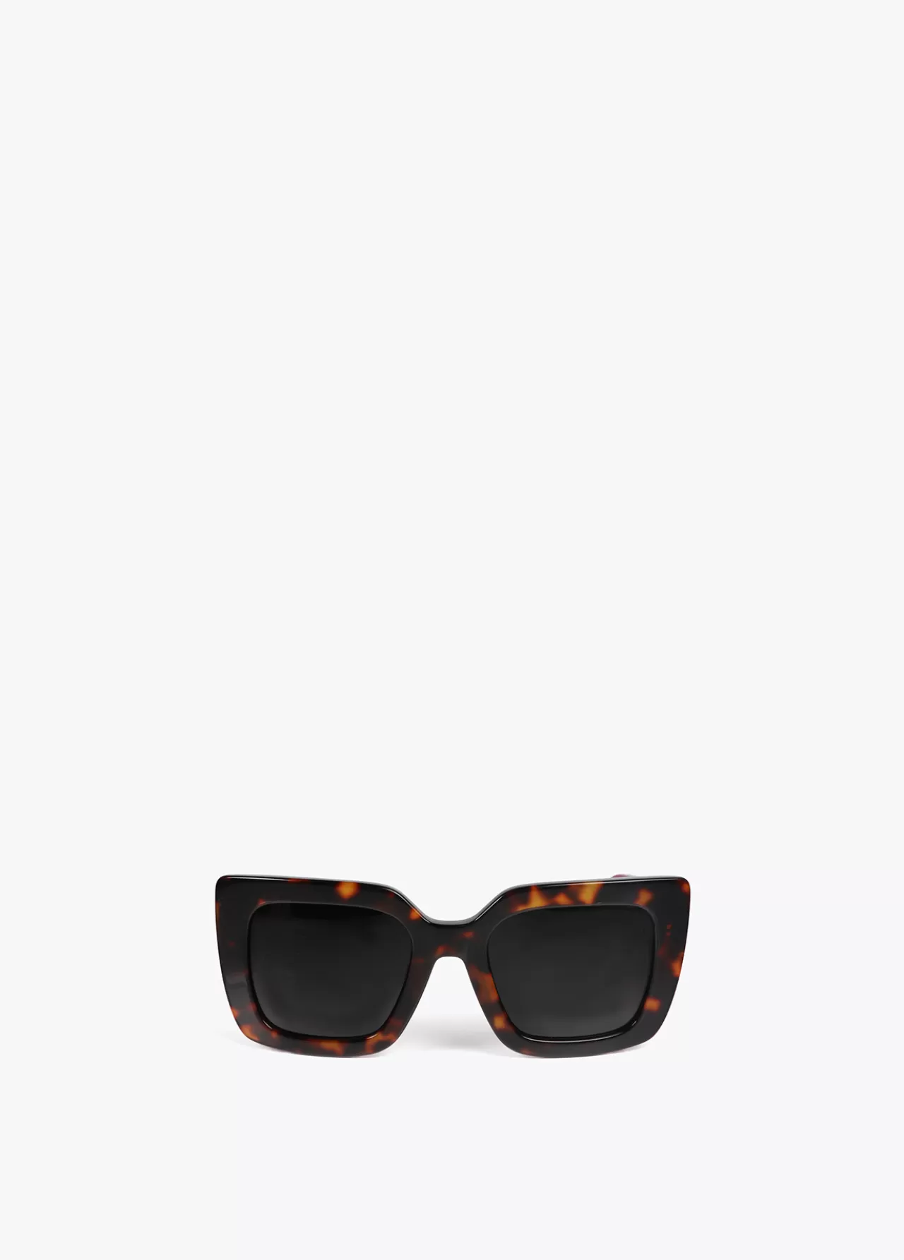 Lola Casademunt Gafas de sol fabricadas en acetato con forma cuadrada. Varillas personalizadas. NEGRO-MARRON Clearance