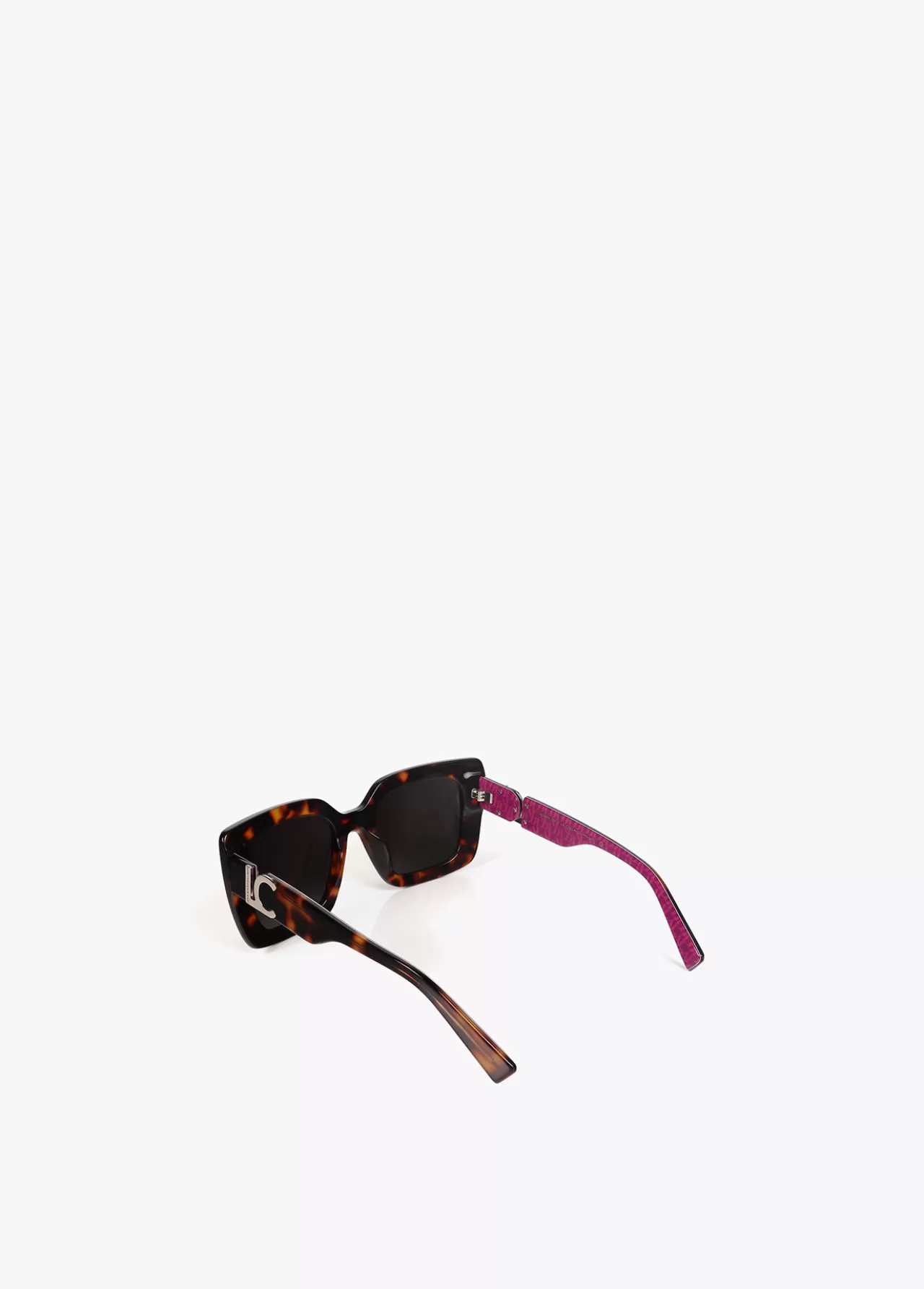 Lola Casademunt Gafas de sol fabricadas en acetato con forma cuadrada. Varillas personalizadas. NEGRO-MARRON Clearance