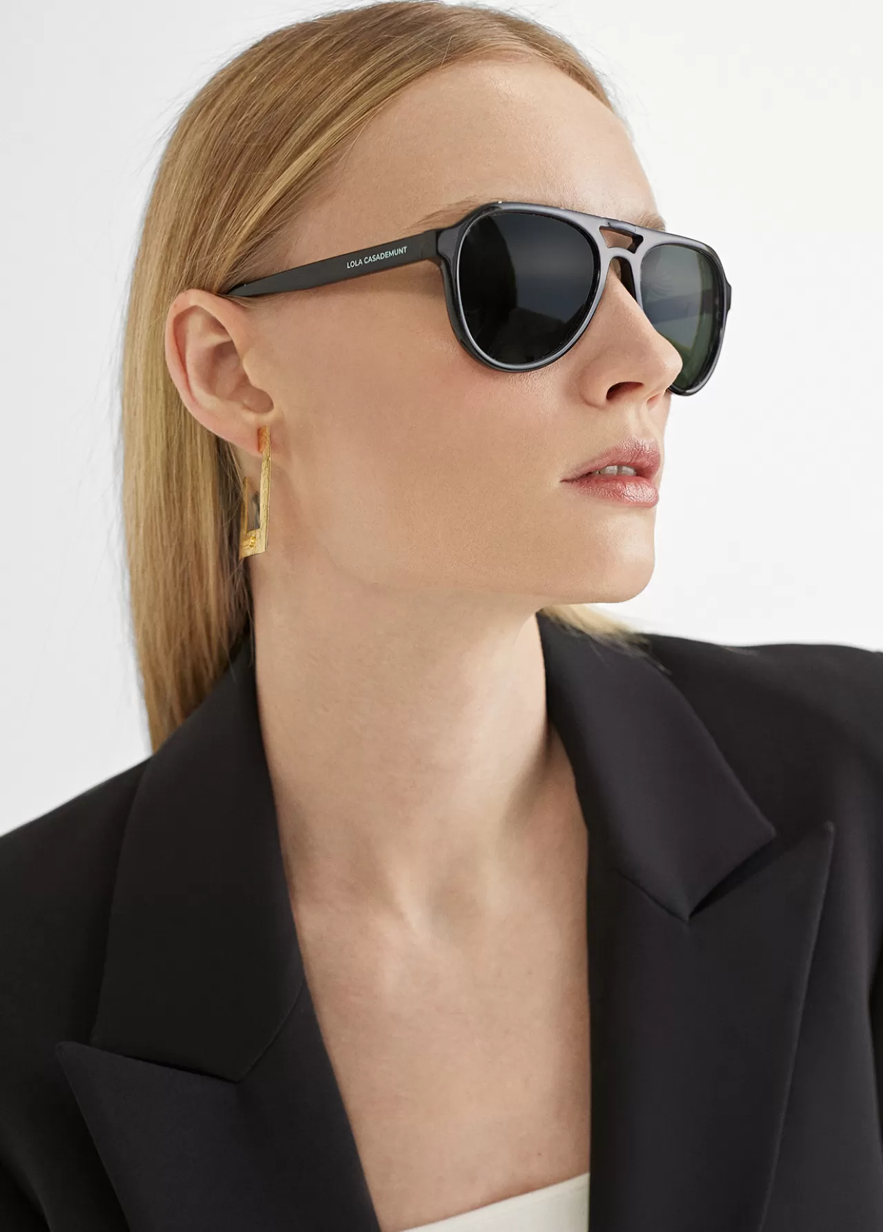 Lola Casademunt Gafas de sol tipo aviador NEGRO Sale
