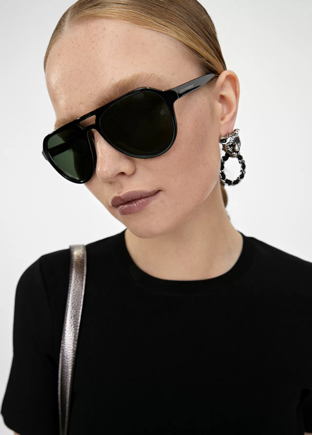 Lola Casademunt Gafas de sol tipo aviador NEGRO Sale