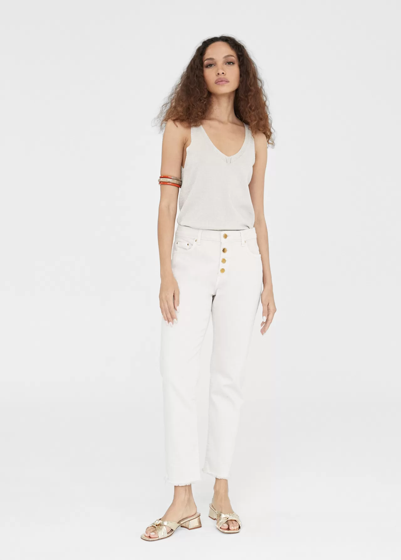 Lola Casademunt Pantalón tejano con botones CRUDO Online