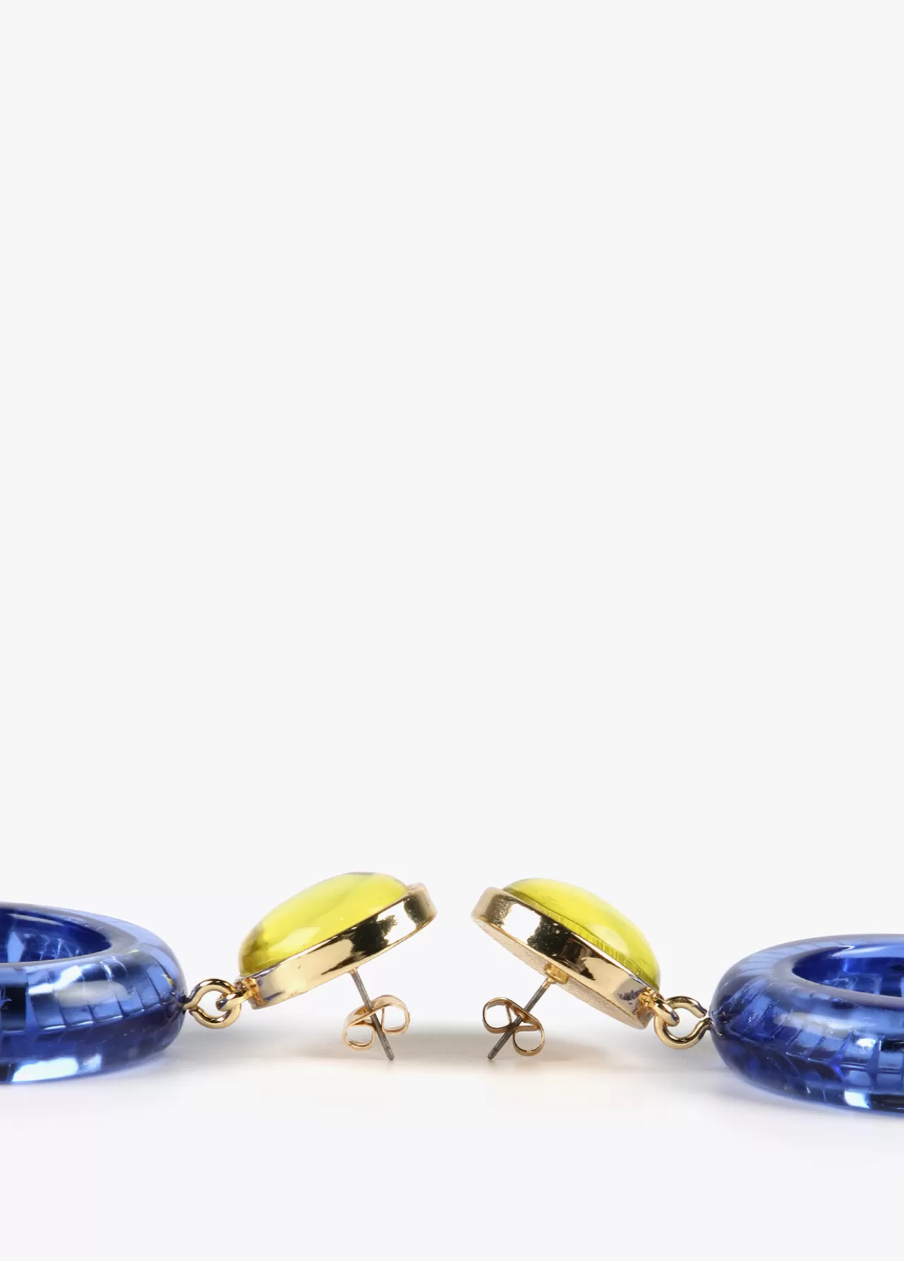 Lola Casademunt Pendientes dos piezas de colores AZULELECTRICO Store