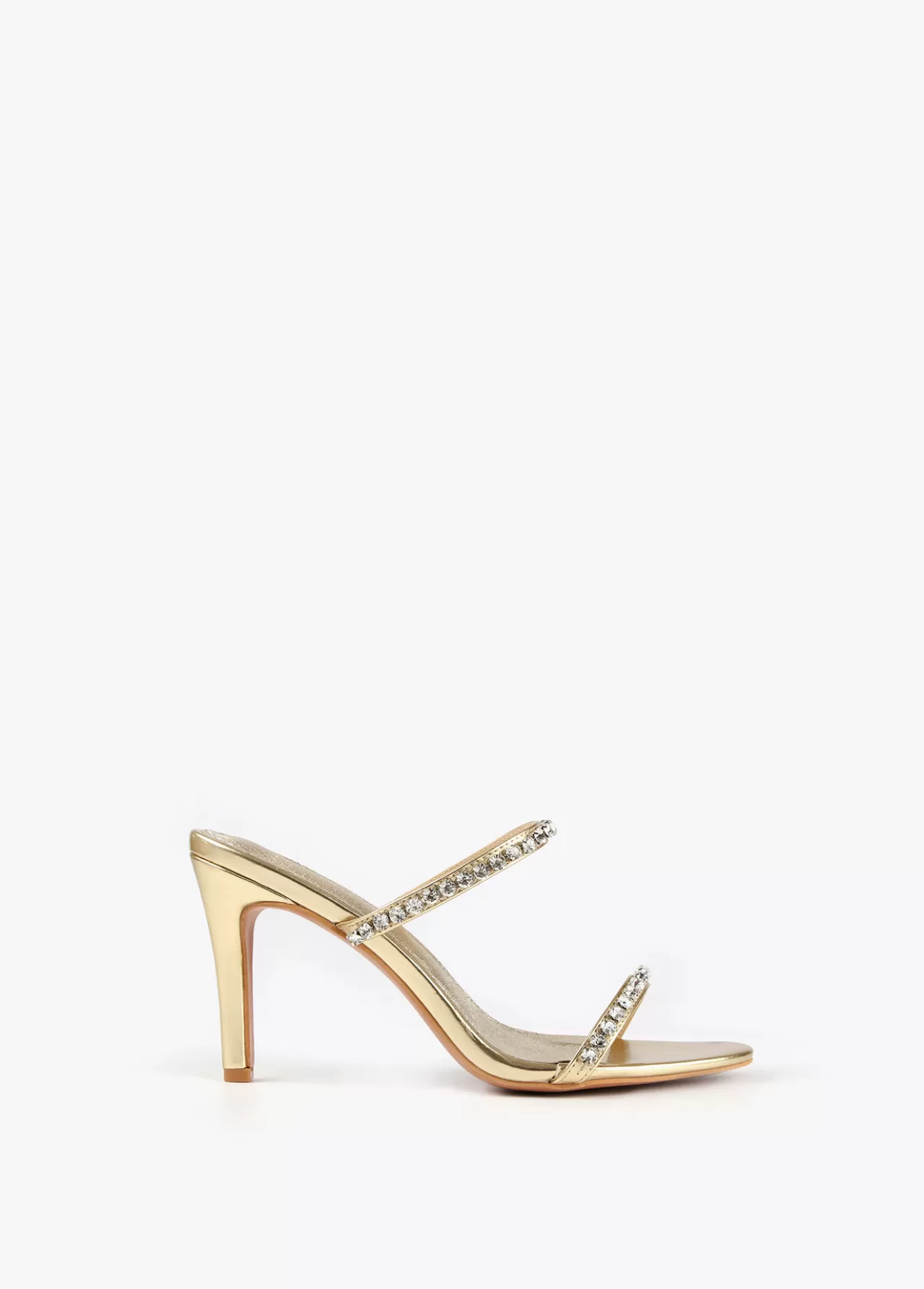 Lola Casademunt Sandalia de tacón y tiras DORADO Online