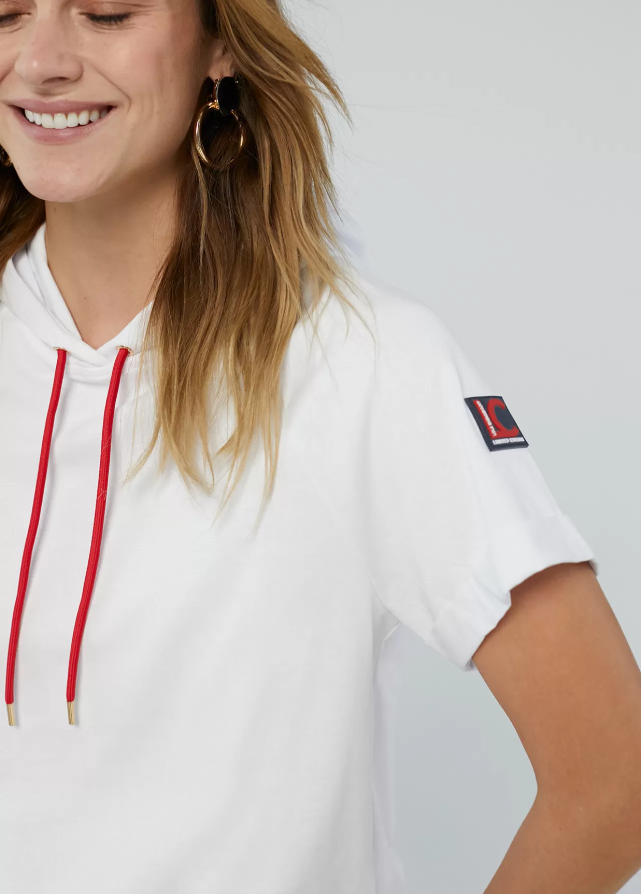Lola Casademunt Sudadera manga corta blanca de algodón - Lola Casademunt BLANCO Discount