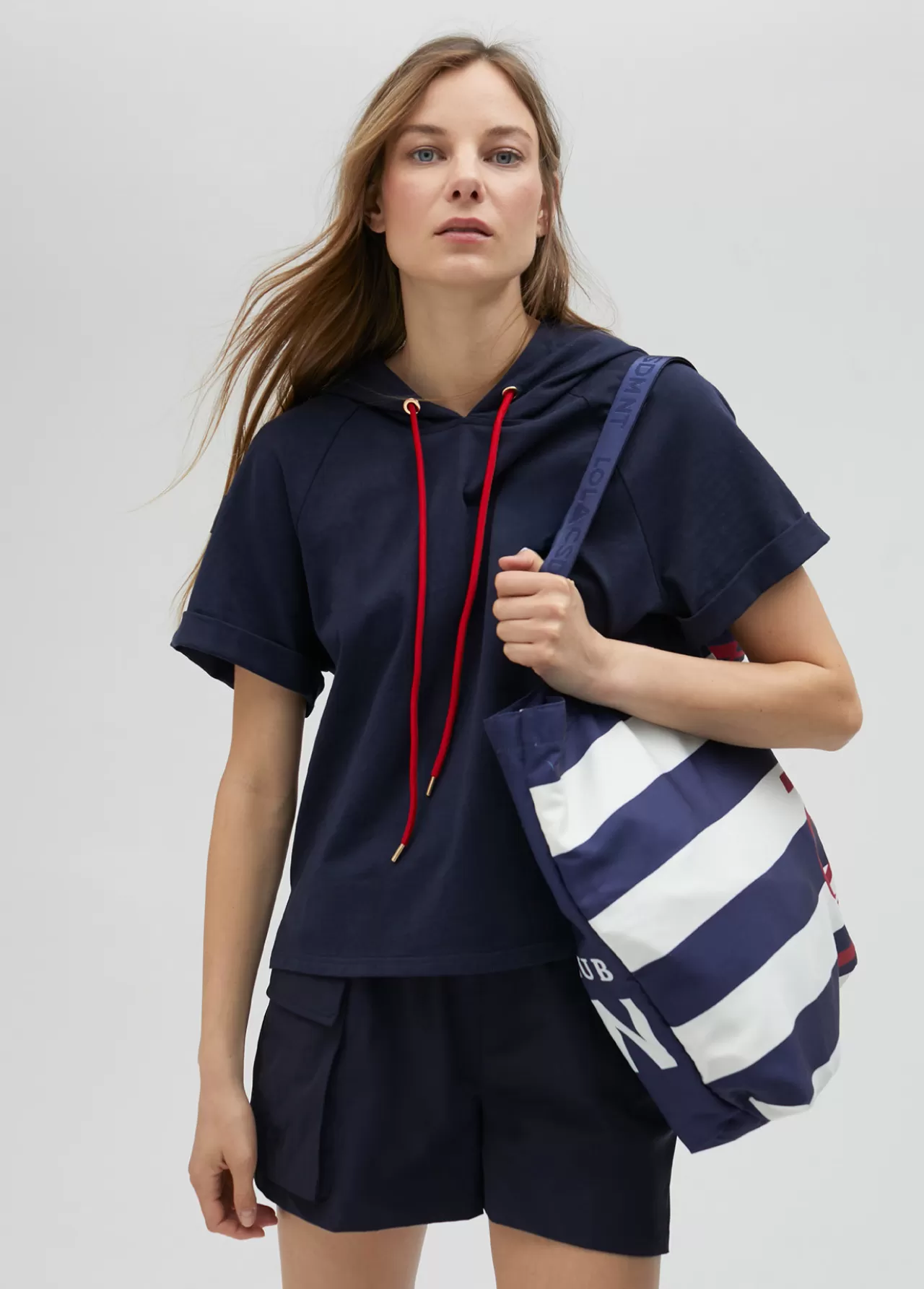 Lola Casademunt Tote bag de color azul  American Magic - Lola Casademunt AZUL-ROJO Outlet