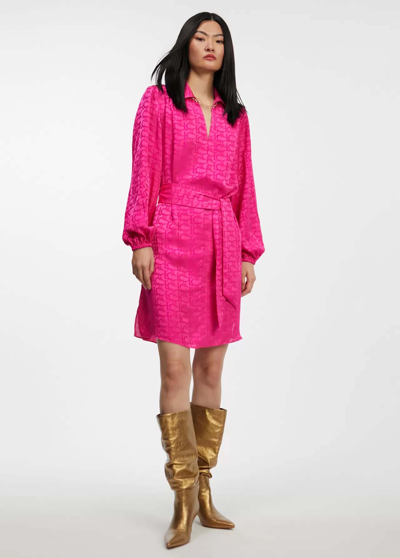 Lola Casademunt Vestido estampado logo NEGRO Best
