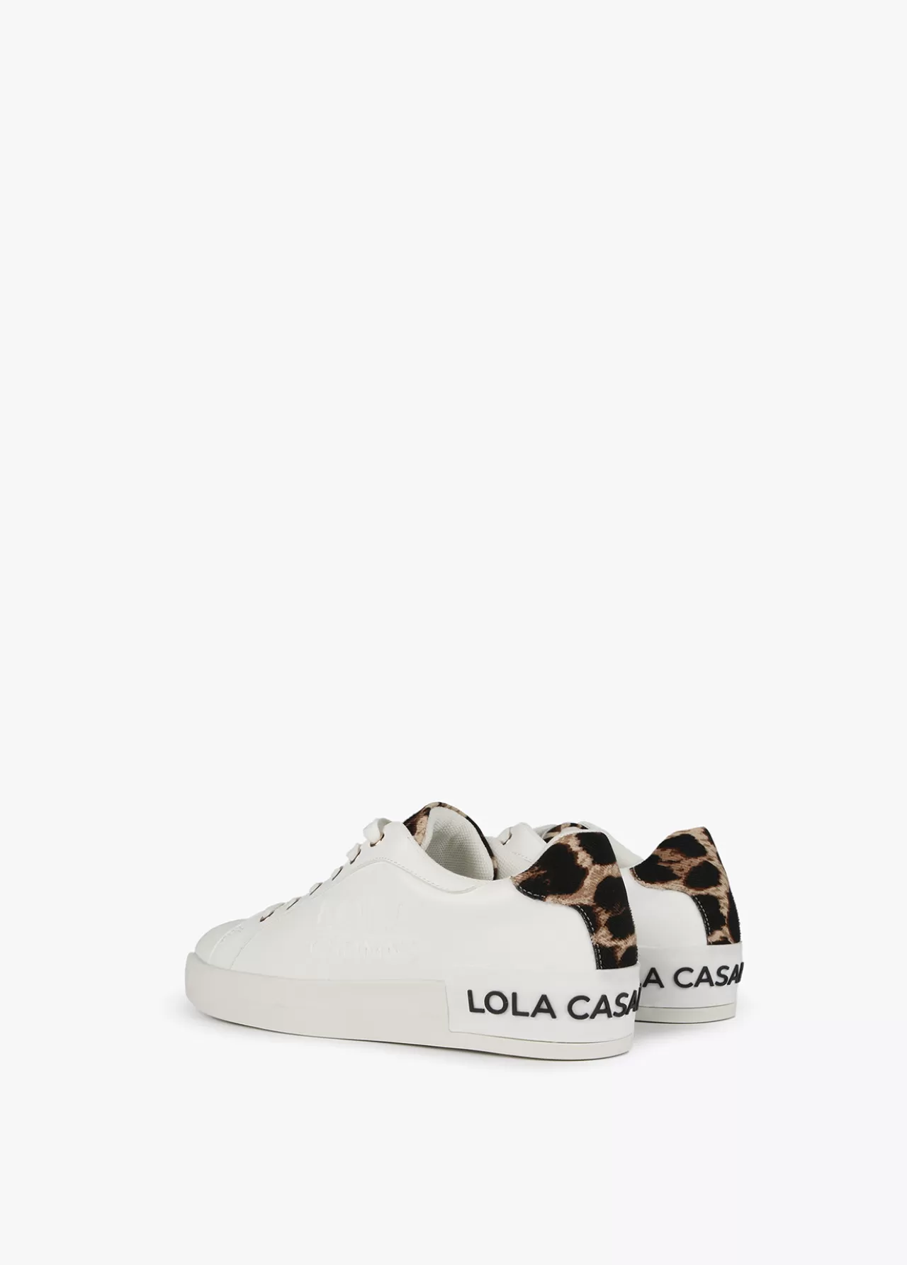 Lola Casademunt Zapatillas tipo sneakers detalles animal print BLANCO-MARRON Cheap